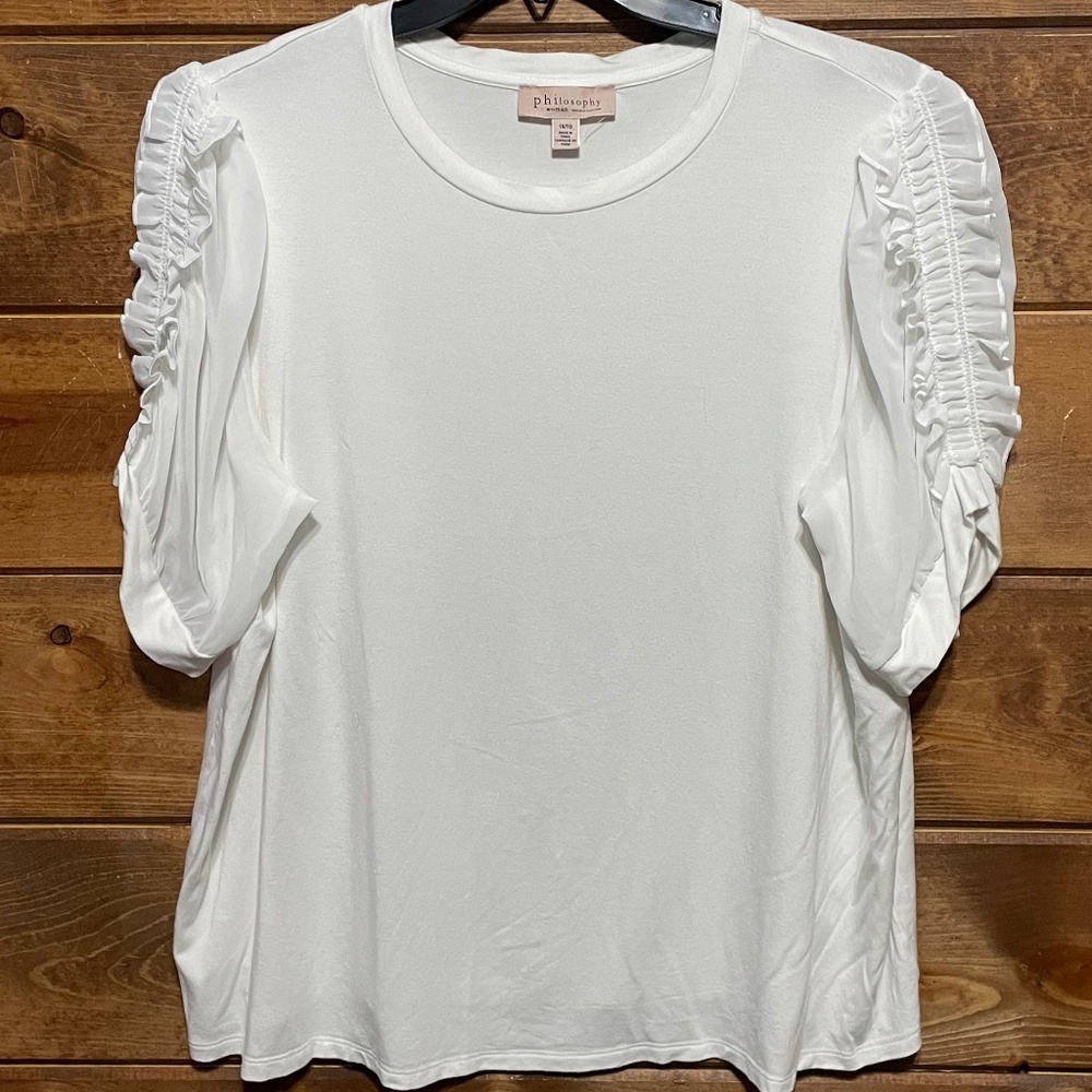 Philosophy Ruffle Sleeve Shirt
